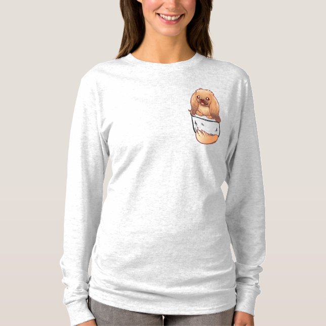 Camiseta Cão de filhote de cachorro bonito de Pekingese do (Frente)