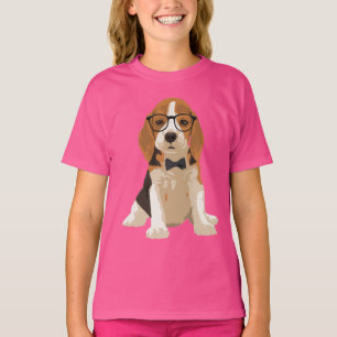 Camiseta Cão de filhote de cachorro bonito do lebreiro do