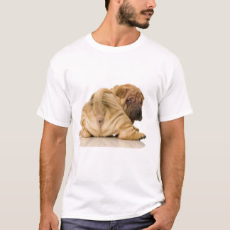 Camiseta Cão de filhote de cachorro de Shar-pei do chinês