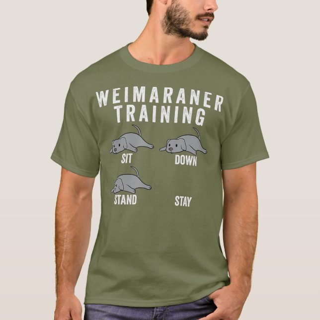 Camiseta Cão de Formação de Weimaraner (Frente)