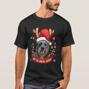 Camiseta Cão de Gado Australiano Blue Heeler Rena de Natal