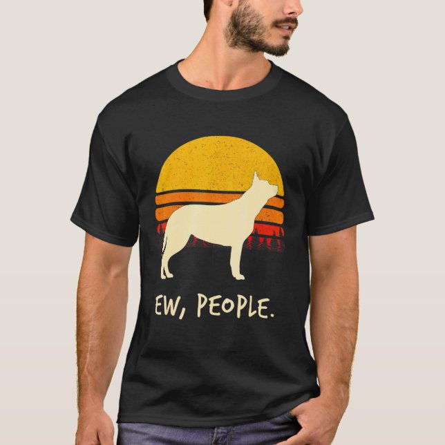 Camiseta Cão de Gado Blue Heeler Vermelho (Frente)