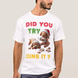 Camiseta cão de gengibre de natal que você experimenta