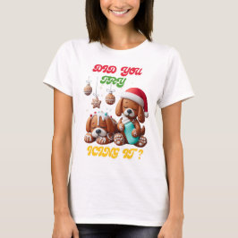 Camiseta cão de gengibre de natal que você experimenta