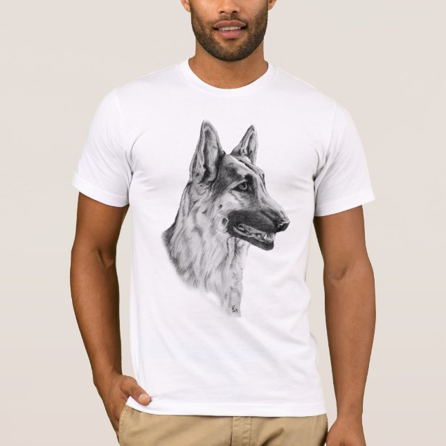 Camiseta Cão de german shepherd (Frente)