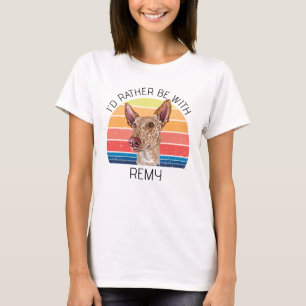 Camiseta Cão de Ibiza Eu Preferiria Estar Com Personalizado