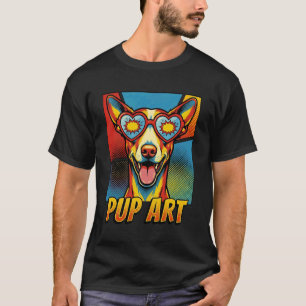 Camiseta Cão de Ibiza Pop Art Estilo de Cómic Retro