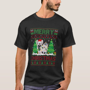 Camiseta Cão de Iluminação de Árvore de Natal Macabro