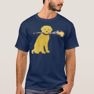 Camiseta Cão de Lacrosse de Retriever de Ouro de Pré-Disque