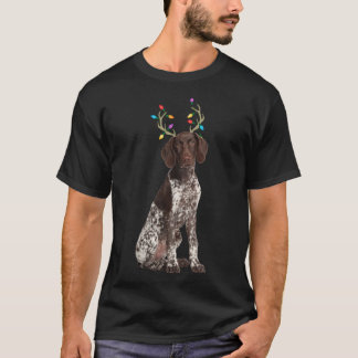 Camiseta Cão de Natal de Reindeer, Ponteiro de Baixo Alemão