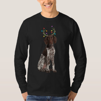 Camiseta Cão de Natal de Reindeer, Ponteiro de Baixo Alemão