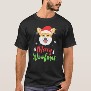 Camiseta Cão de Natal Welsh Corgi Feliz Woofmas