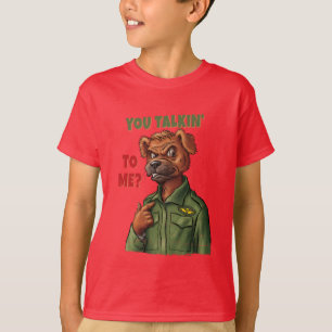 Camiseta Cão de Paródia Retro – Está Falando Comigo?