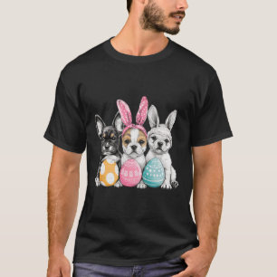 Camiseta Cão de Páscoa Cão de Páscoa Orelhas de Coelho Ovo