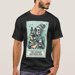 Camiseta Cão de Pastor Alemão Esqueleto Engraçado Cartão Ta