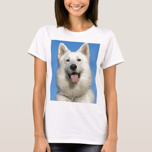 Camiseta Cão de pastor suíço feliz (Frente)