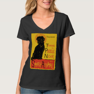 Camiseta Cão-de-Poodle Gigante e Bonito, Arte Francesa, Poo