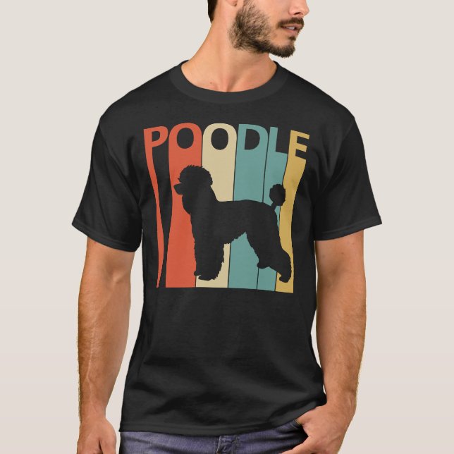Camiseta Cão de Poodle Vintage (Frente)