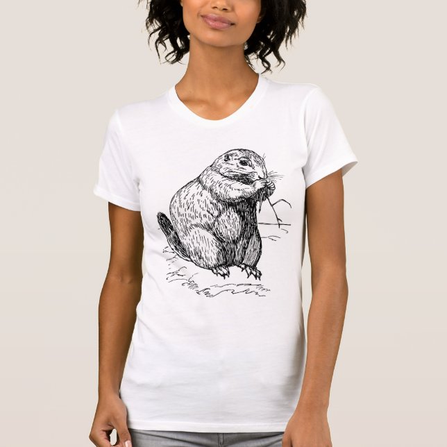 Camiseta Cão de pradaria/camisa de Groundhog (Frente)
