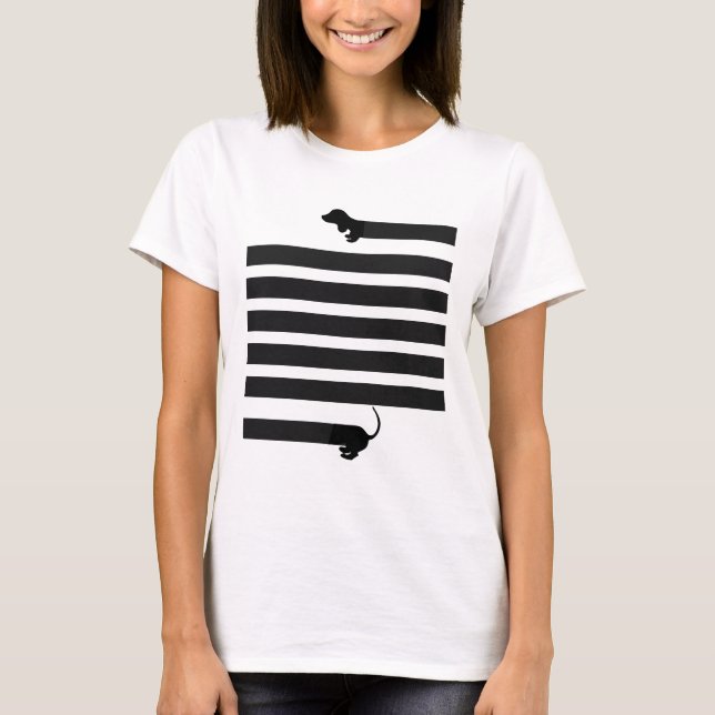 Camiseta cão de salsicha do dachshund (Frente)