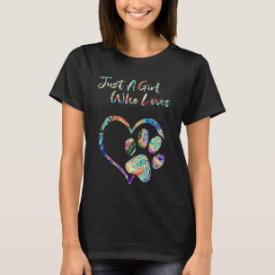 Camiseta Cão de Salvamento Animal Pata Imprimir Coluna Cora
