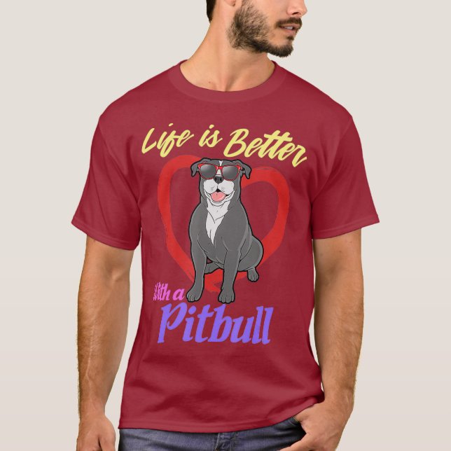 Camiseta Cão de Salvamento Pitbull (Frente)