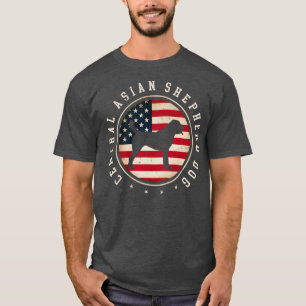 Camiseta Cão-de-São-Paulo da Ásia Central Bandeira EUA Band