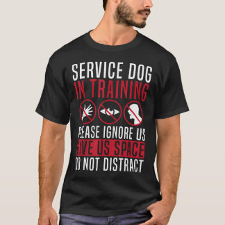 Camiseta Cão de Serviço em Treinamento Por Favor Não