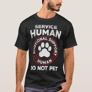 Camiseta Cão de Serviço Humano Não Faça Carinho Resgate Div