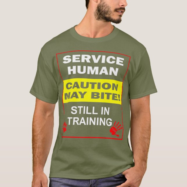 Camiseta Cão de Serviço no Treinamento Engraçado Cão de Tre (Frente)
