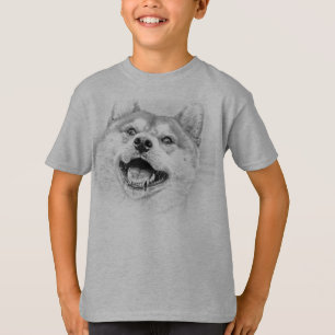 Camiseta Cão de sorriso de Shiba Inu