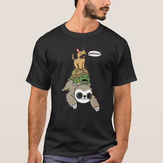 Camiseta Cão de Tartaruga german shepherd (Frente)