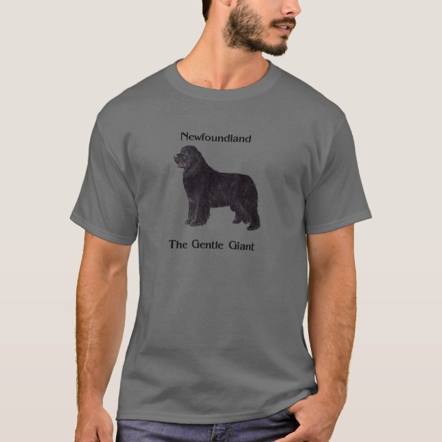 Camiseta Cão de Terra Nova o gigante delicado (Frente)