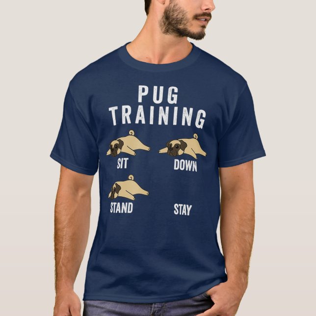 Camiseta Cão de Treinamento Pug (Frente)