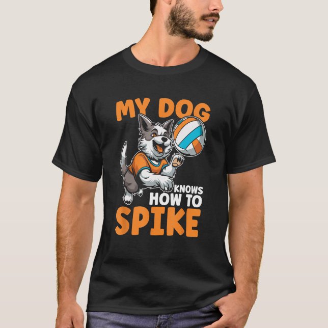 Camiseta Cão de Voleibol de Praia (Frente)