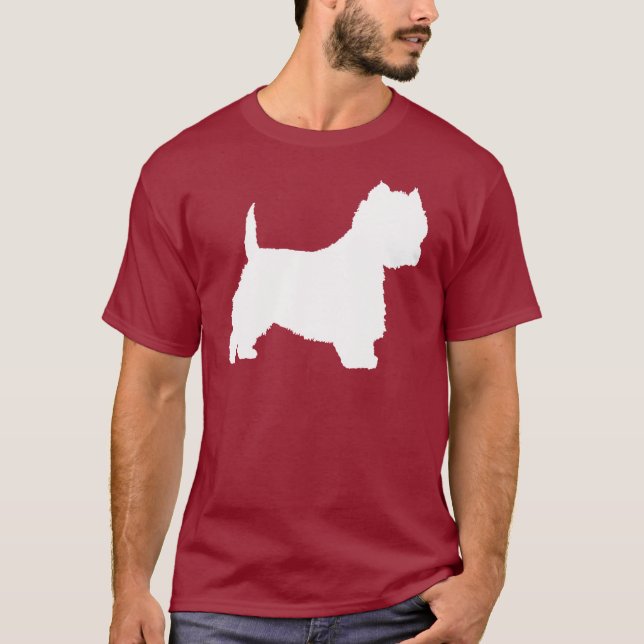 Camiseta Cão de Westie (branco) (Frente)