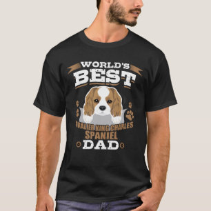 Camiseta Cão descuidado do pai do Spaniel de rei Charles d