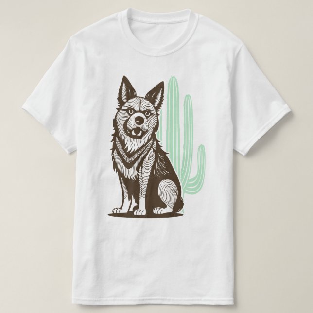 Camiseta cão deserto (Frente do Design)