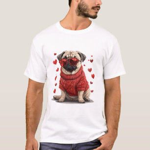 Camiseta Cão dia de os namorados