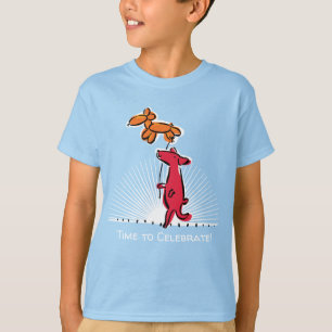 Camiseta Cão do aniversário com animal do balão