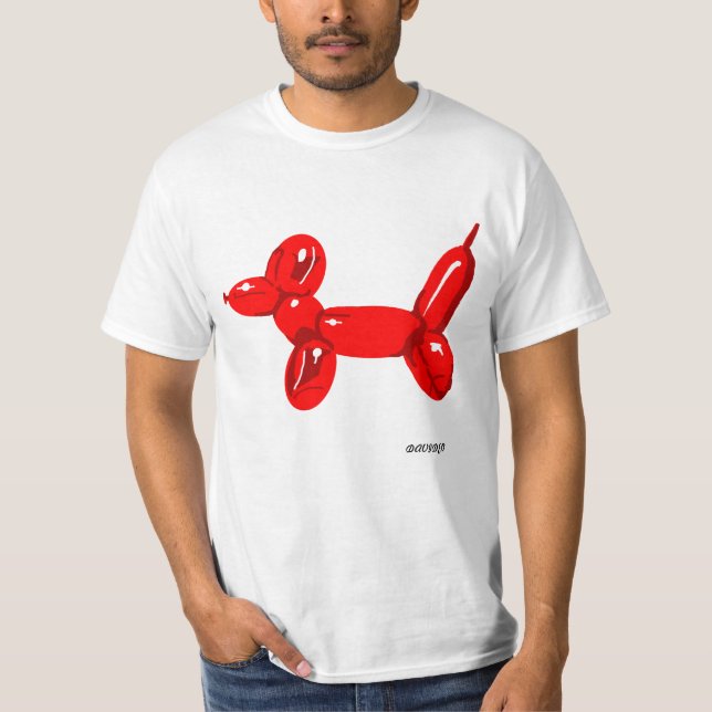 Camiseta Cão do balão - t-shirt branco (Frente)