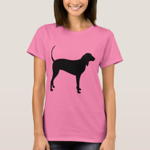Camiseta Cão do Coonhound (preto)
