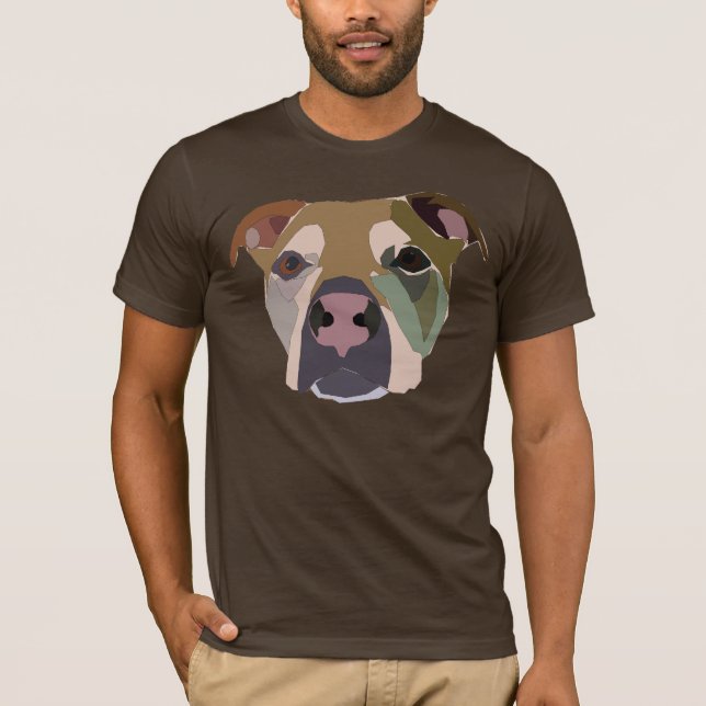Camiseta cão do cortado e colado (Frente)