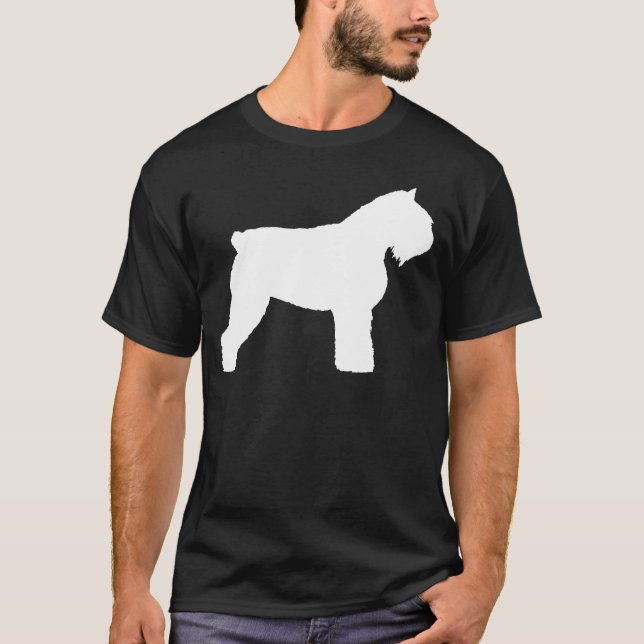 Camiseta Cão do DES Flandres de Bouvier (no branco) (Frente)