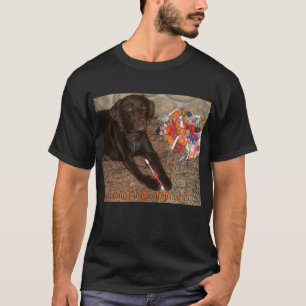 Camiseta Cão do Dia das Bruxas com guloso