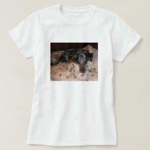Camiseta Cão do leopardo de Catahoula que Snoozing