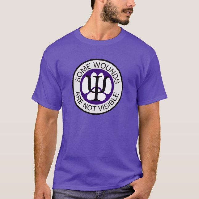 Camiseta Cão do serviço - algumas feridas não seja visível (Frente)