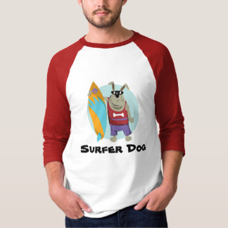 Camiseta cão do surfista