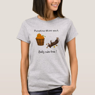 Camiseta Cão do Wiener da abóbora de outono da queda da