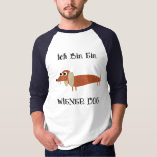 Camiseta Cão do Wiener de Ein do bin de Ich eu sou um